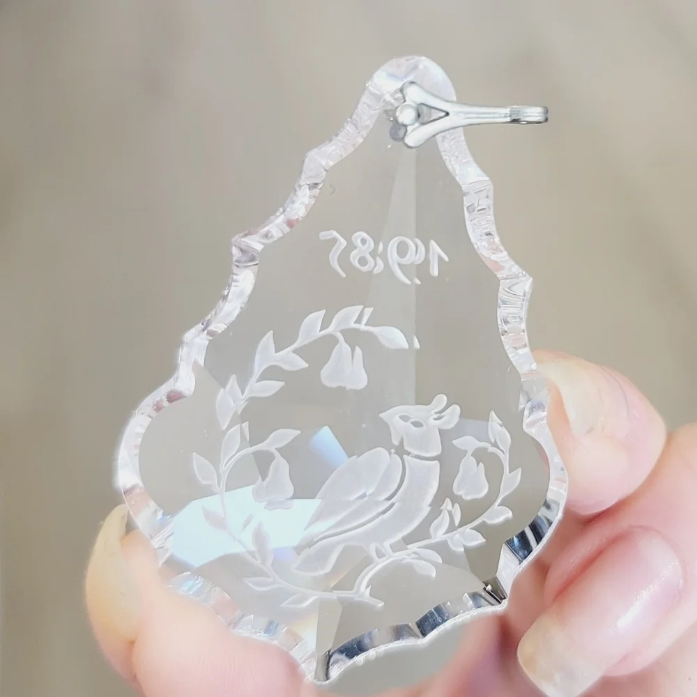 Vintage Crystal 1985 Christmas Ornament